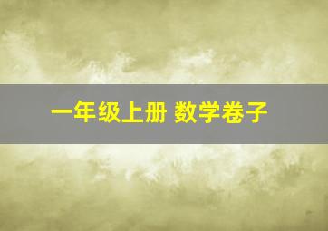 一年级上册 数学卷子